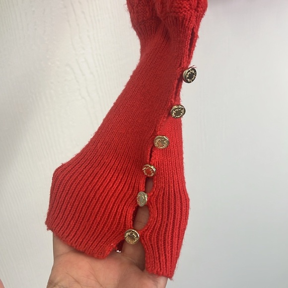 Lilly Pulitzer - Jacquetta Gold Button Sleeves Scalloped Neck Sweater Size Small - Picture 5 of 13